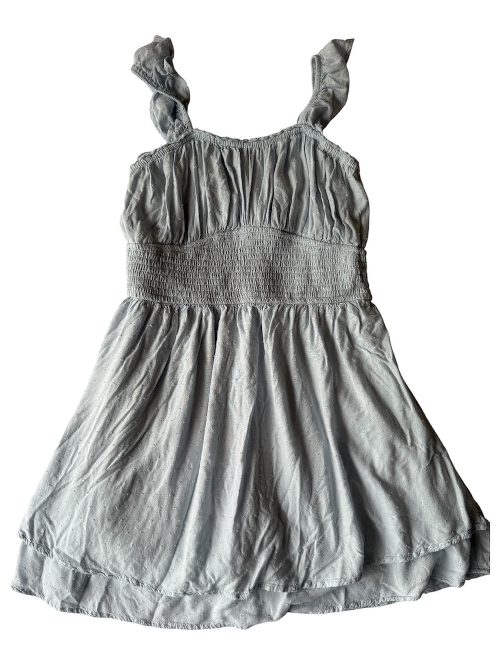 Hollister Light Blue Smocked Romper Size Large